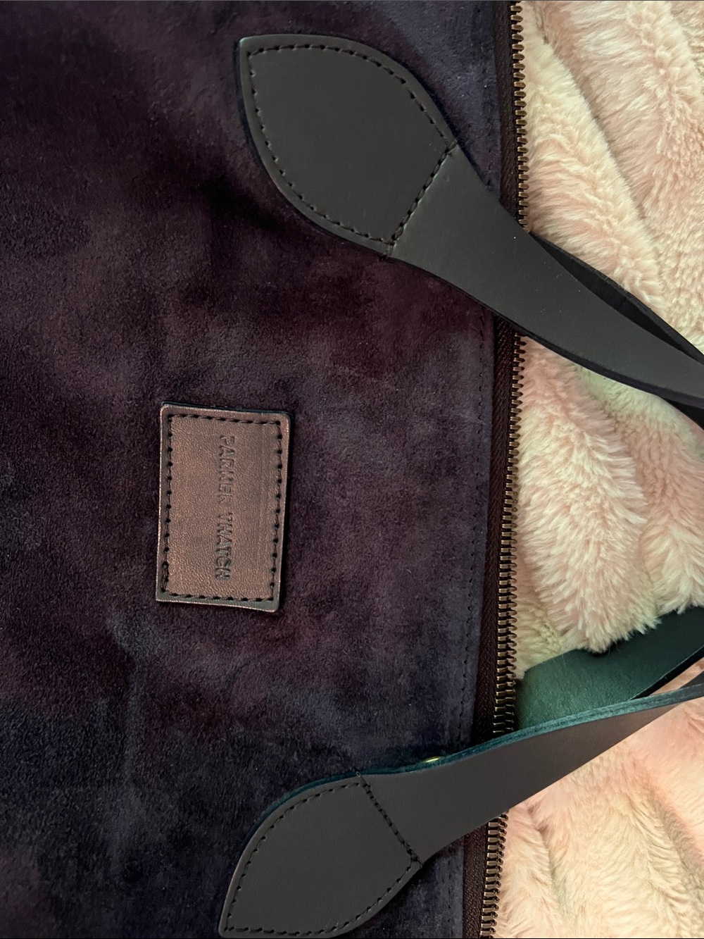 Parker Thatch NAVY Suede Charlie Handbag - Picture 10 of 13